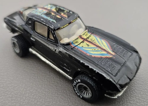 Rare Hot Wheels Corvette Stingray black Real Riders 1979 Hi-Raker Rubber tires - Picture 2 of 9