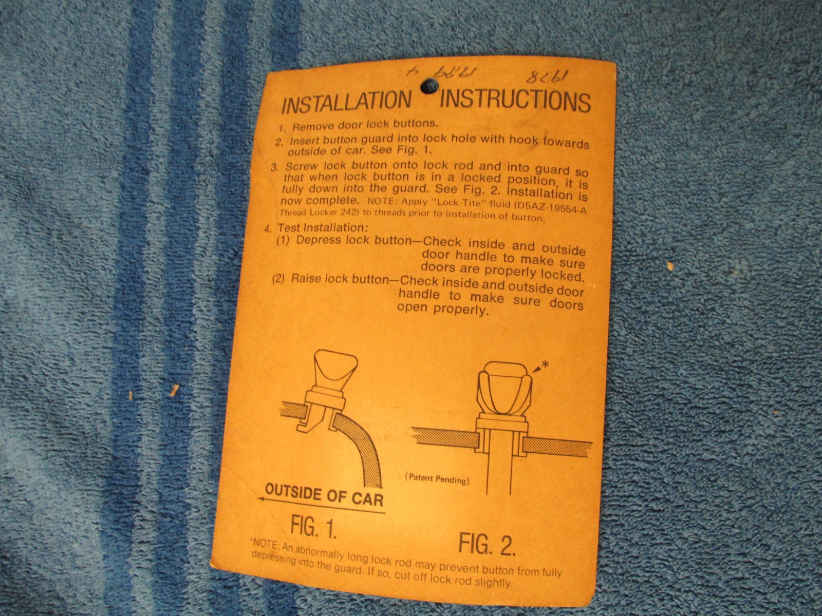 1978 FORD ANTI BREAK IN DOOR BUTTON GUARDS NOS FORD ACCESSORY 518 eBay