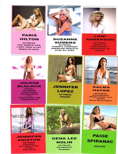 FEMALE SEX SYMBOLE CUSTOM TRADING CARD 18 KARTEN SEIRES FOUR SET - Bild 4 von 4