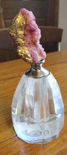 Botella de perfume de vidrio de ágata American Atelier, ágata rosa - Imagen 5 de 7