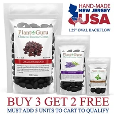 Charcoal Incense Cones BACKFLOW 1.25" Bulk For Waterfall Burner Holder Lot