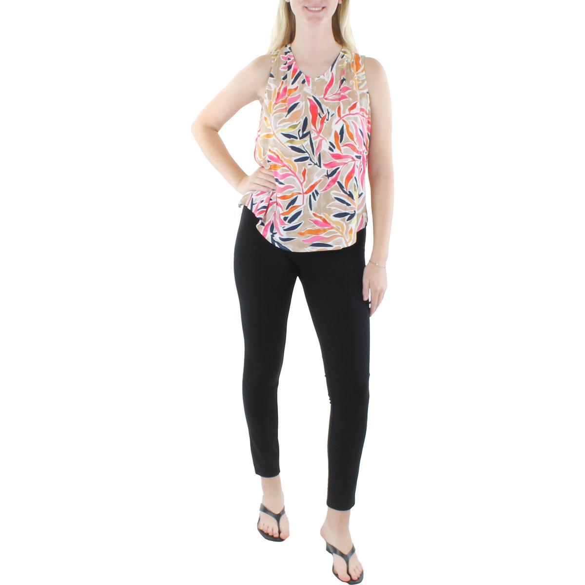 Женская белая повседневная майка без рукавов с завязывающимся вырезом Nic + Zoe, L BHFO 0084