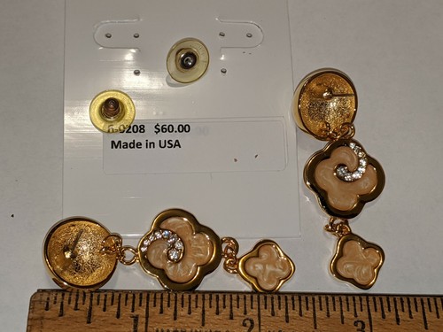 5 KOSTÜM OHRRINGE PAAR KONVOLUT GOLDFARBEN 240 $ ETIKETT - Bild 10 von 12