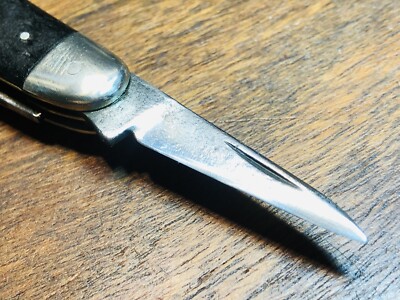 1930-40's VINTAGE KABAR KA BAR 3 BLADE BONE STOCKMAN FOLDING 1930-40's VINTAGE KABAR KA BAR 3 BLADE BONE STOCKMAN FOLDING