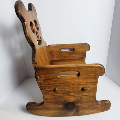 Child’s Little Bear Rocking Chair 20” Tall Solid Wood - Picture 4 of 6