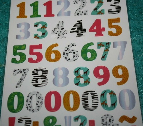 NEW CRAFTER'S SQUARE ALPHABET STICKERS COLORFUL ANIMAL PRINT 92 CT FREE SHIPPING - Picture 1 of 3