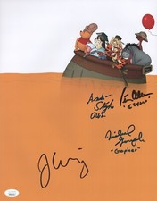 JIM CUMMINGS & PETER CULLEN Cast X4 Signed WINNIE THE POOH 11x14 Photo JSA COA