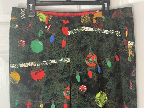 Shinesty Christmas Tree Lights 3 Pc Suit Size 44 Pants 34x34 w/tie MINT! - Picture 10 of 12