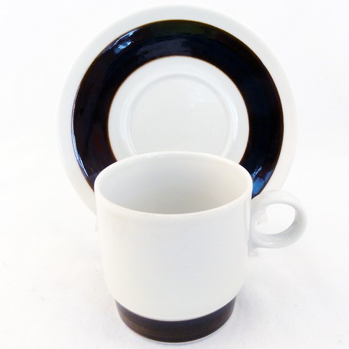 FORMA BROWN by Rorstrand Tea Cup & Saucer Set NEW NEVER USED made in Sweden - Picture 1 of 4