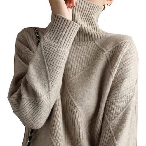 Kaschmir Pullover Damen Rollkragenpullover Strick Rollkragenpullover Damen - Bild 17 von 17
