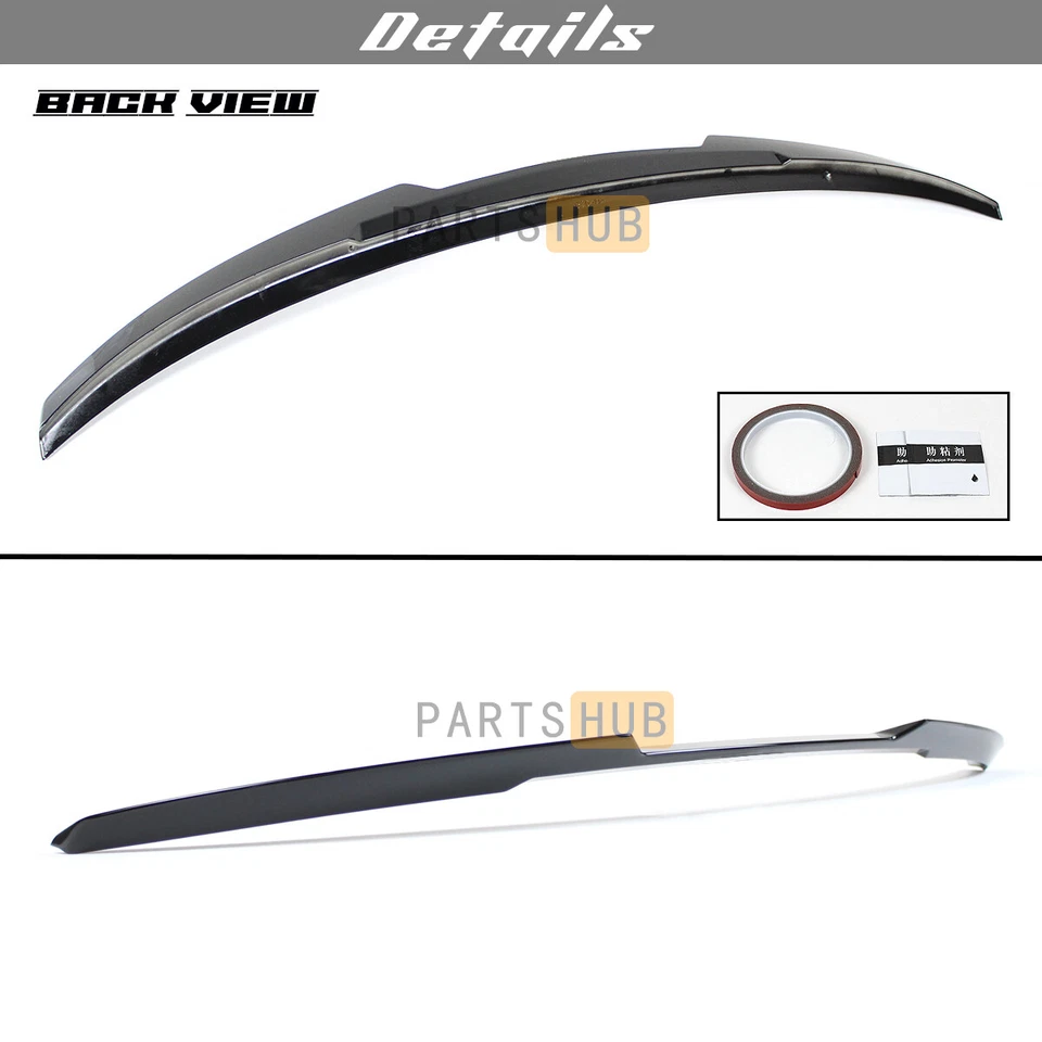 适用于 2019 - 2025 奥迪 A6 S6 C8 M 风格光泽黑色 Highkick Trunk Spoiler Wing — 第 2/4 张图片