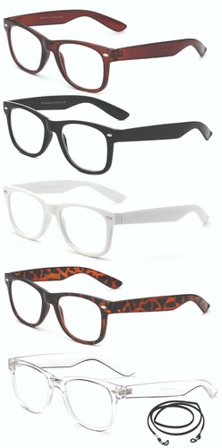 5 Packungen Vintage Style Klassische Lesebrille für Herren für Damen Packungen Schlüsselband - Bild 2 von 2