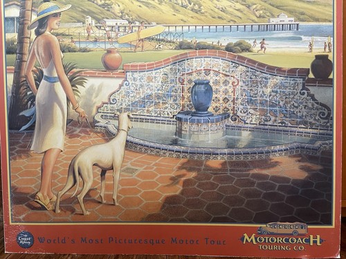 POSTER DA VIAGGIO "LUNGO la MALIBU" MOTORCOACH TOURING COACH PUBBLICITARIO 26" X 38" - Foto 4 di 7
