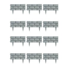 Garden Grass Edging Plastic Brick Effect Lawn Skirting Border Fence Trim