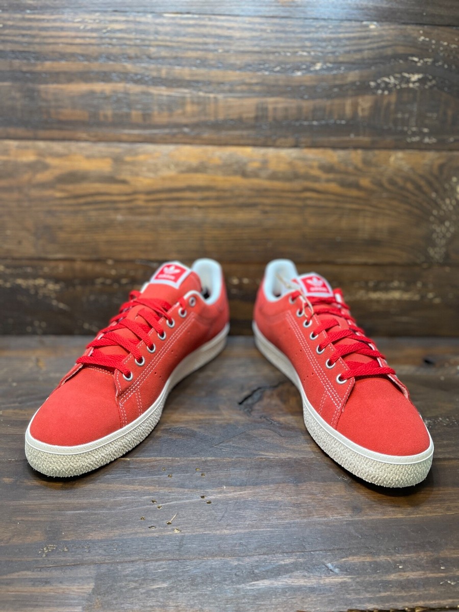 Adidas Stan Smith CS Original Mens Sneakers Suede Red White