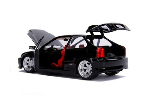 JADA TOYS JDM TUNERS 1997 HONDA CIVIC EK TYP R SCHWARZ 1:24 DRUCKGUSS NEU KEINE BOX - Bild 4 von 5