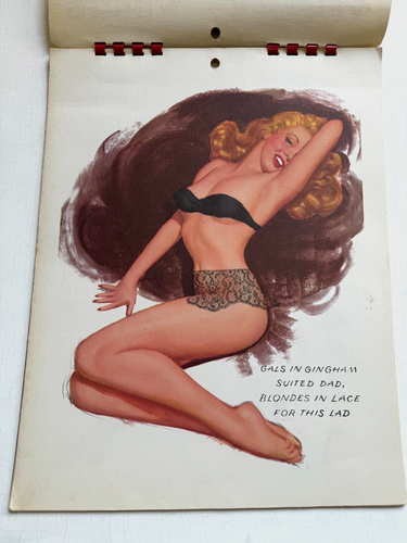 1954 Full Year Studio Sketches Pinup Girl Calendar by Thompson - Picture 2 of 13