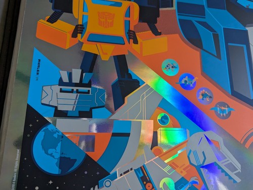 Tom Whalen Transformers G1 Foil Print NYCC 30th Anniversary Edition 24x36 - Picture 2 of 9
