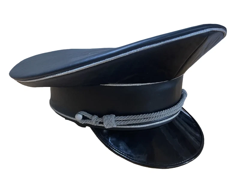 ВТОРАЯ МИРОВАЯ ВОЙНА НЕМЕЦКИЙ SS ЭЛИТНЫЙ ОФИЦЕР ШЛЯПА ОФИЦЕР АРМИИ ЛИДЕР КОЗЫРЕК ДРОБИЛКА КРЫШКА ЧЕРНЫЙ - Изображение 2 из 3