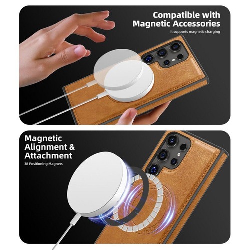 For Samsung S25 S24 S23 S22+ Ultra Magnetic Case Leather Removable Wallet Cover - Picture 34 of 75