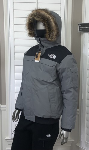 The North Face Mens Gotham III 550-Down Warm Insulated Winter Jacket Grey Black - Picture 4 of 22