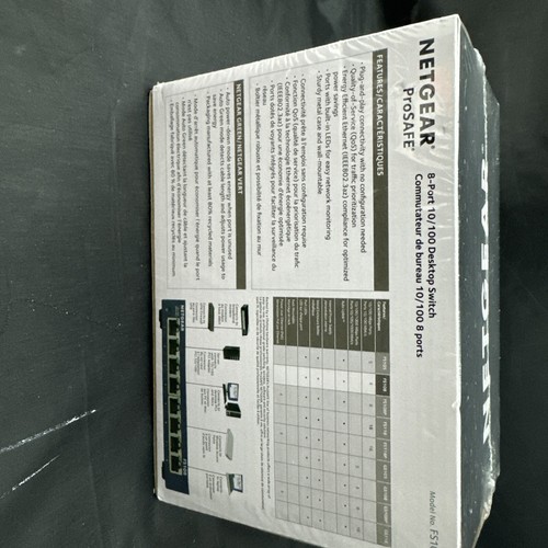 Netgear ProSAFE 8-port 10/100 Desktop Ethernet Switch Model #FS108 - BRAND NEW! - Picture 4 of 6