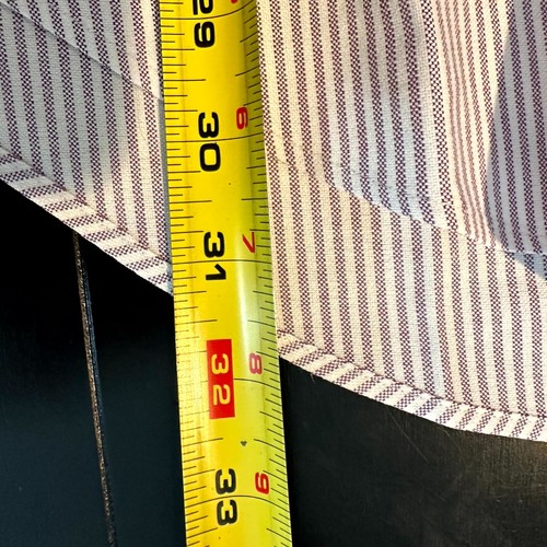 Ralph Lauren Dress Shirt Men's 15 Purple White Striped Logo Oxfort Classic Fit - Picture 13 of 13