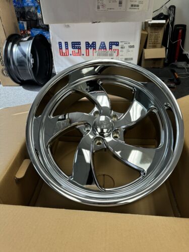 Set 4 Staggered US Mag U132 Desperado Rear 20x9.5 5x4.75 Chrome Front 20x8 5x120 - Picture 4 of 8