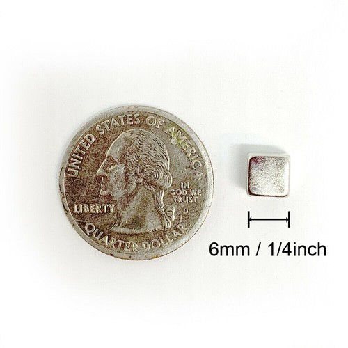 Magnet Cubes 32pcs 1/4x1/4x1/4" Neodymium Strong Rare Earth N48 Magnets 32pcs - Picture 3 of 5