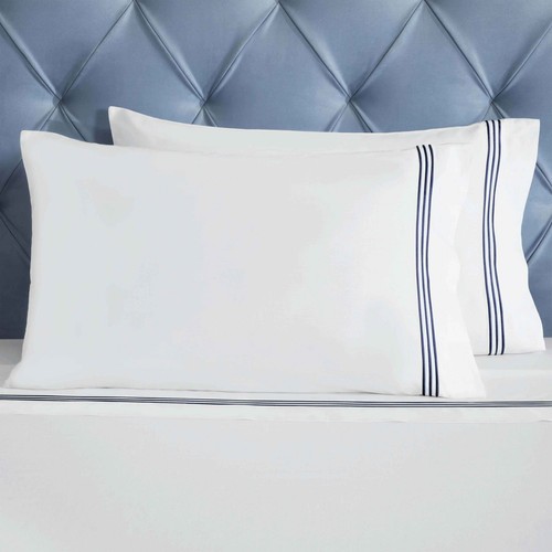 Brandon Cotton Three-Line Modern Embroidered Deep Pocket Bed Sheet Set - Picture 35 of 50