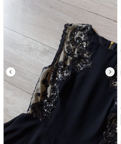 Ted Baker Black Russi Fit & Flare Dress Sequinned Beaded Party Evening UK10 TB 2 - Picture 14 of 14
