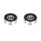 2 x 6201 RS Bearing Rubber Deep Groove Ball Bearings Sealed 32 x 12 x10mm