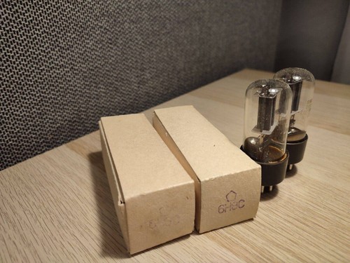 2PCS 6N8S (6Н8С, 6SN7) VACUUM TUBES FOR AMP VINTAGE SOVIET VALVES ORIGINAL BOX - Picture 3 of 7