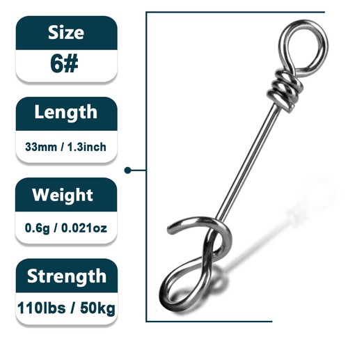 9KM Curve Snap Stainless Steel Fishing Snap Quick Change Fishing Clips Tackle - Picture 14 of 14