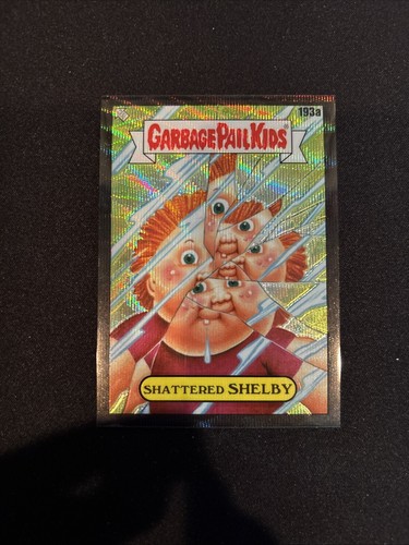 2022 Topps Garbage Pail Kids Chrome Black Wave Refractor /99 Shattered Shelby