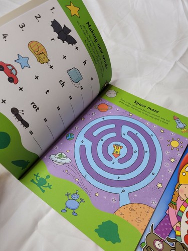 NEW Fun to Learn Sticker Workbook Homeschool WORDS & TELL THE TIME 2 Book Lot - Picture 4 of 6