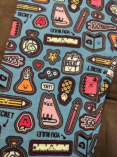 Spotted Zebra Girls Teal Blue Color Leggings XXL (11-12) School Supplies New - Picture 2 of 7