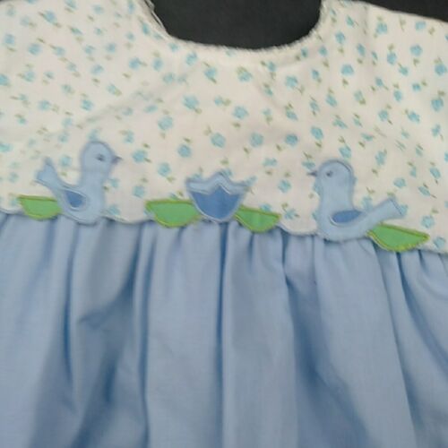 Vintage Baby Girls Dress Cardigan Bundle Size 0-1 Pink Blue White Bird - Picture 4 of 18