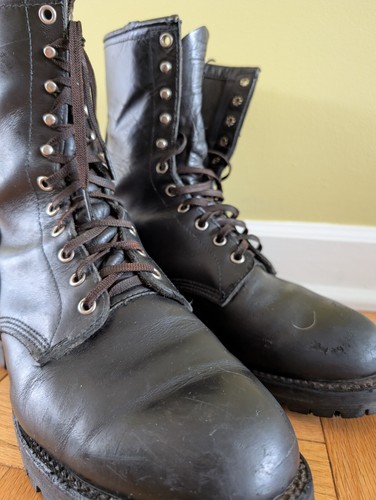 Red Wing Shoes Vintage 699 Logger Fire Fighter Lace Up Vibram Sole Boots Sz 11.5 - Picture 5 of 9