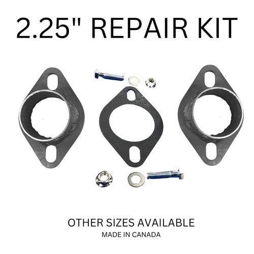 2 1/4" ID Universal Quick Fix Exhaust Oval Flange Repair Pipe Kit Gasket - Bild 3 von 4