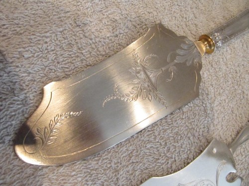 early 20th c french 950 silver (handles) 2 pie / multi server Louis XVI st - Picture 6 of 12