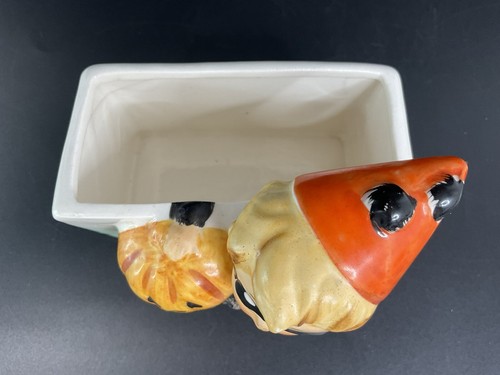 RARE Vintage 1960's Relpo Halloween Boy Mask Fence Pumpkin Planter Ceramic A1563 - Picture 13 of 19