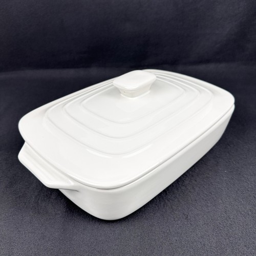 Lareina Stoneware Large 4 qt Rectangle Covered Ceramic Casserole Dish, Open Box - Picture 3 of 9