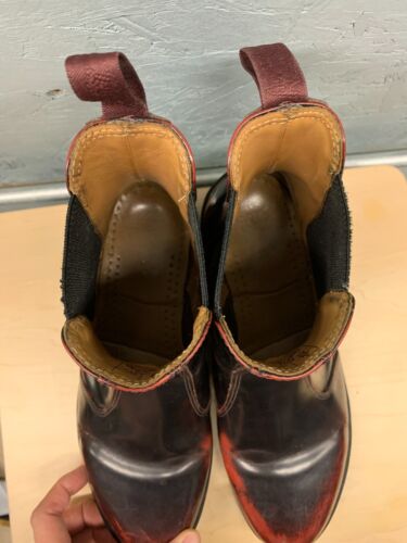 Dr. Martens Flora Chelsea Boots Women’s Size 11 Cherry Red Leather Slip-On - Picture 7 of 18