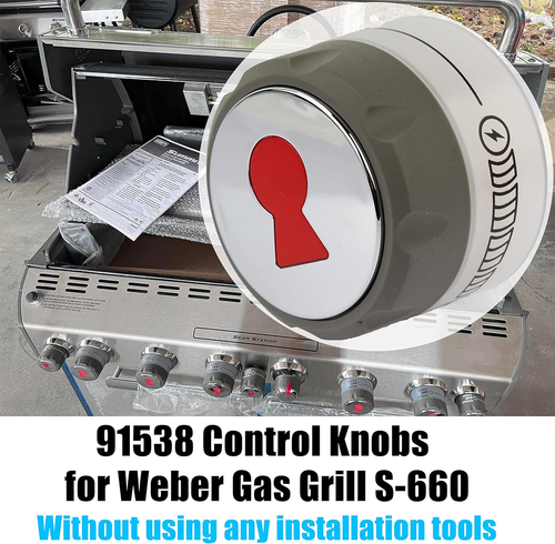 Grillsteuerknöpfe 2 Stück Knopf Ersatz für Weber Summit E/S 460 470 660 670 - Bild 7 von 7