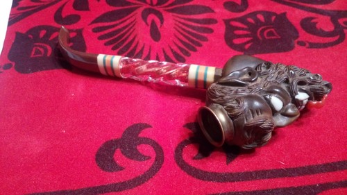 Vintage Smoking Pipe, Handmade, Tobacco, Prison Work, Gulag. Mephistopheles Head - Picture 5 of 12