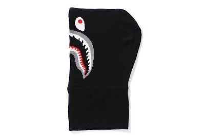 A Bathing APE BAPE SHARK NECK WARMER BLACK GREY COLORS