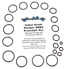 Indian Creek Designs ICD 2005 Freestyle Pro Paintball Marker O-ring Kit 4 builds