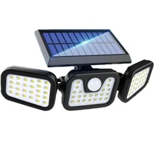 4PCS Three Modes Solar Wall Light LED Motion Sensor Bright Flood Street Lamp