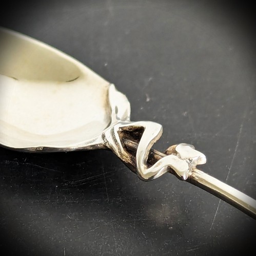 Vintage Australian 925 Silver Zygmunt Libucha Frilled Lizard & Serpent Spoon - Picture 9 of 11
